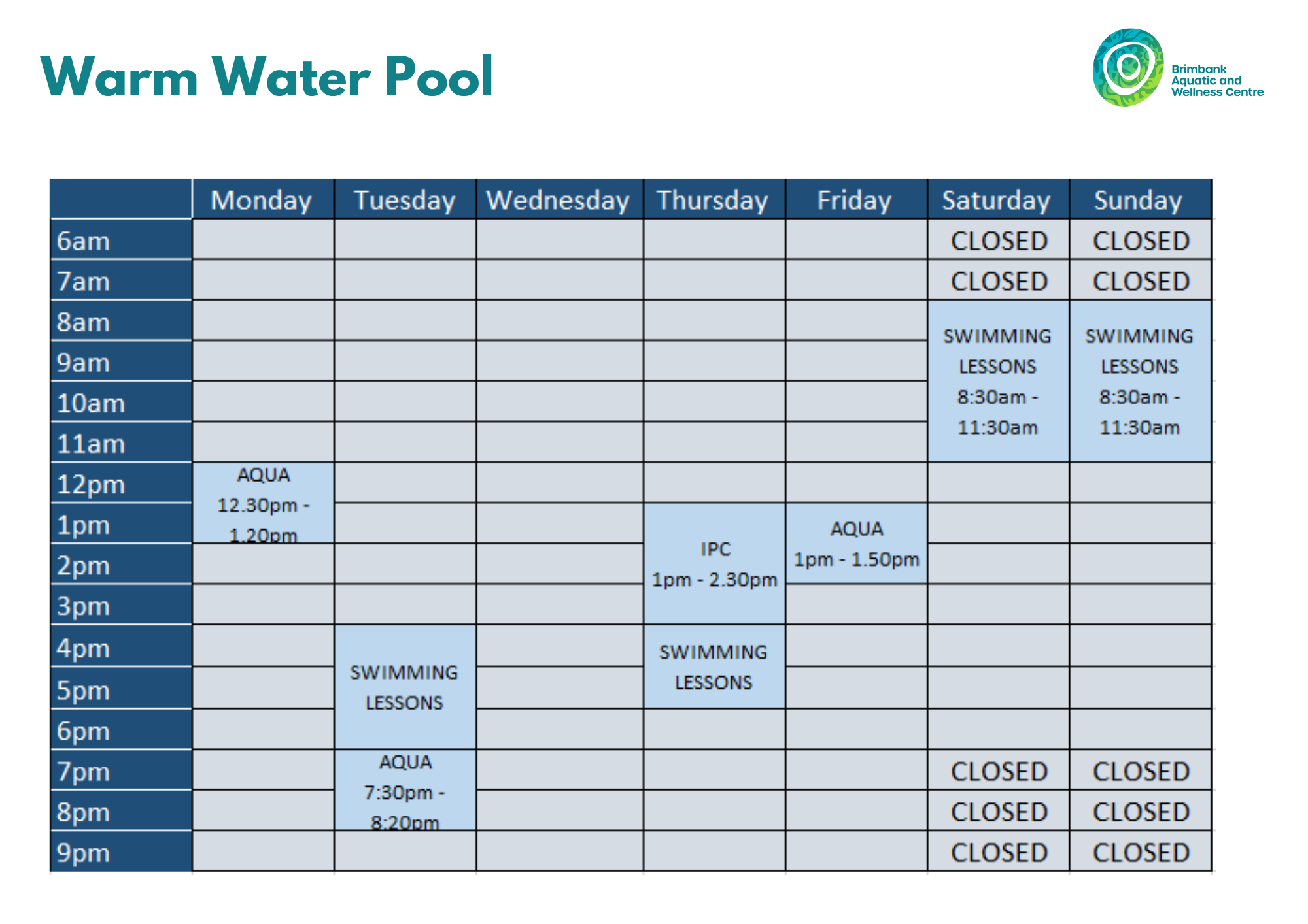Lap Lane Availability Sunshine Leisure Centre